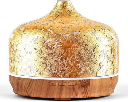 Porseme 500ml Essential Oil Diffuser Gold Plated Glass Aromatherapy Ultrasonic by Porseme