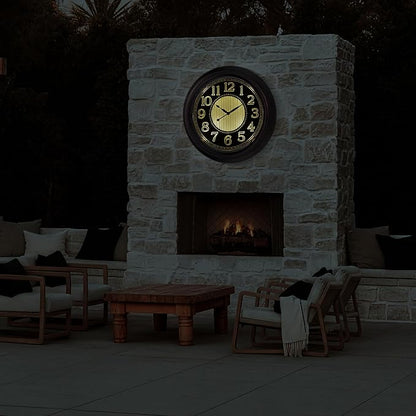 Koosome 18 Inch Lighted Wall Clock Outdoor Clocks - Image 7
