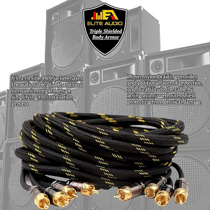 Elite Audio Pro Series 1.5 ft. 100% OFC Copper RCA Cable Y-Adapter - Image 5