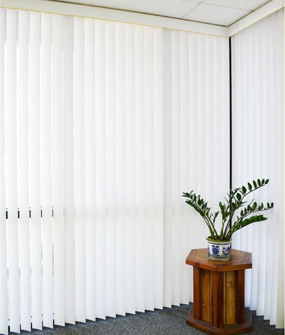 DALIX White Vertical Replacement Blinds Slats Sliding Door Window Patio (12 Pack)