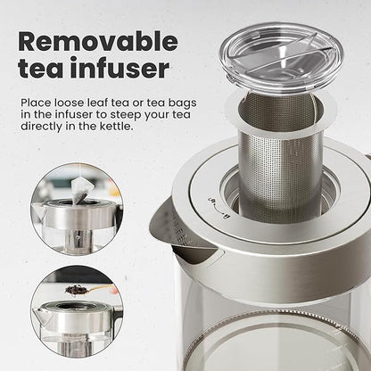 Vianté Electric Kettle With Infuser. No Plastic In Contact With Water. Hot Tea - Image 4