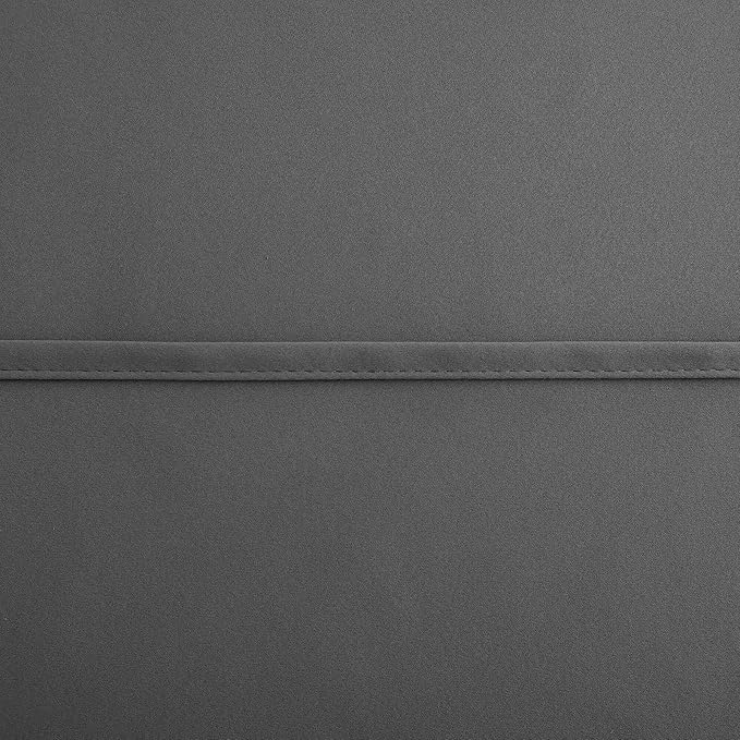 2 Panels 96 Inches Long Dark Gray/Grey Blackout Curtains - Image 6