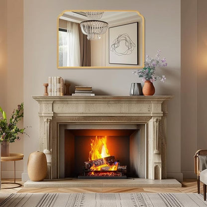36X24 Inch Gold Bathroom Vanity Mirror - Image 3