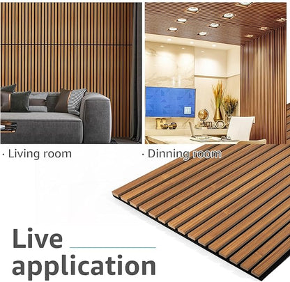 Art3d 4 Pack 47.2 x 23.6in. Wood Slat Acoustic Panels - Image 3
