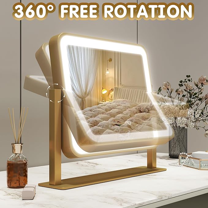 FENNIO Vanity Mirror with Lights 14x12 Inch - Image 6