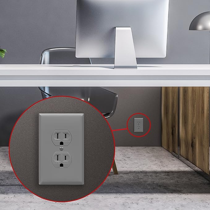 ENERLITES Duplex Receptacle Wall Plate, Electrical Outlet Covers, Gloss Finish - Image 6