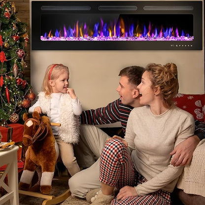 68" Electric Fireplace Wall Mounted and Recessed - Image 8