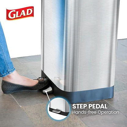 Glad Stainless Steel Step Trash Can - Image 7