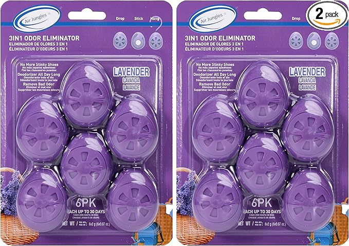 Air Jungles Shoes Deodorizer Ball 12 Ct, Lavender Scent, Odor Remover Balls by AirJungles