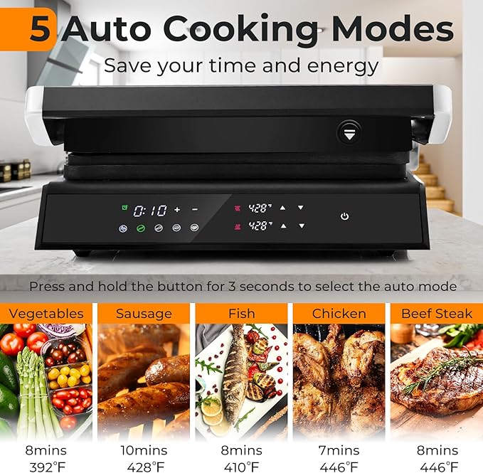 Giantex Panini Press Sandwich Maker, 3-in-1 Electric Indoor Grill, 2 Removable - Image 4