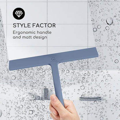 GÜTEWERK Shower Squeegee for Glass Doors, Silicone Window Squeegee, Bathroom - Image 3