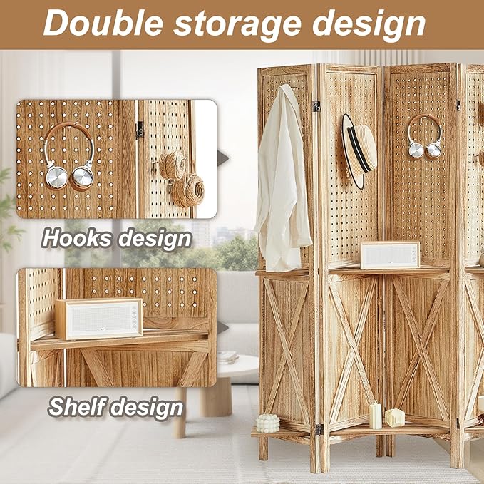 Aleesing 6 Panel Pegboard Display - Image 4