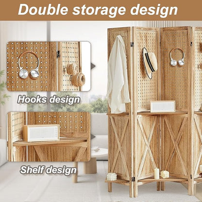 Aleesing 6 Panel Pegboard Display - Image 4