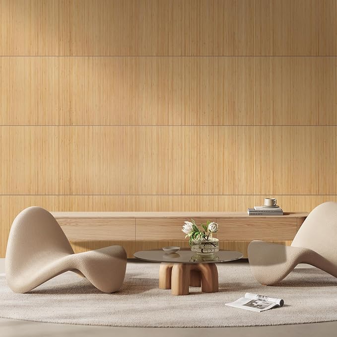 OUZUGIE 1 Pack 96x24 Inch Natural Bamboo Wall Panel – Twinned Carbides Pole - Image 9