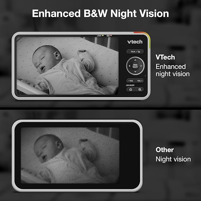VTech Smart WiFi Baby Monitor, 2K CMOS Sensor Camera, 5.5-inch HD IPS Screen - Image 8