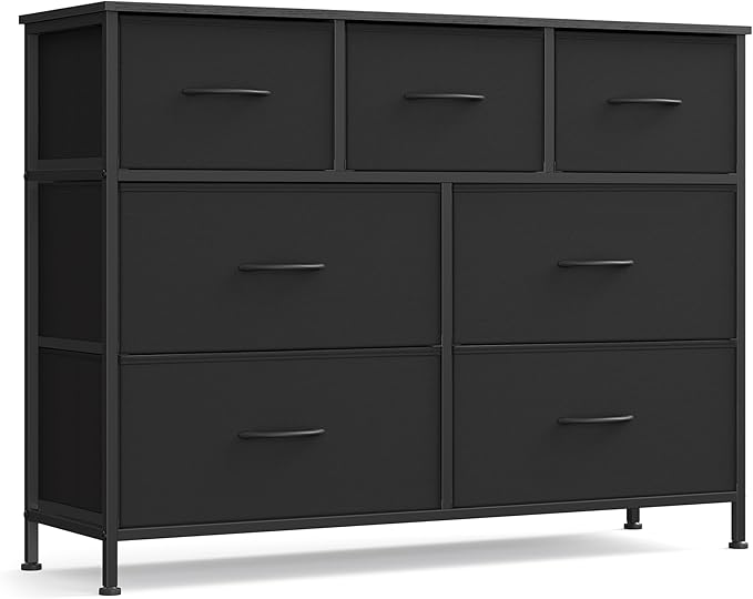 SONGMICS Dresser for Bedroom, Chest of Drawers, TV Stand, 7 Non-Woven Fabric by SONGMICSbySONGMICSHOME