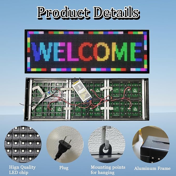 CT-P10 OUTDOOR Colorful Images Texts & Number LED sign board - Image 6