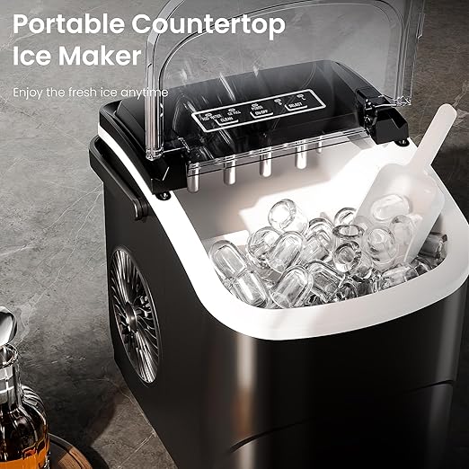 Antarctic Star Pro-Grade Countertop Ice Maker, 9 Cubes in 6 Mins, Self-Cleaning - Image 2