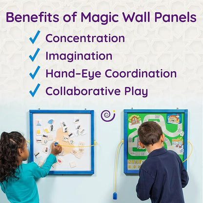Magnetic Toddler Activity Wall Panel Toy – Interactive Wall Busy Board – - Image 2
