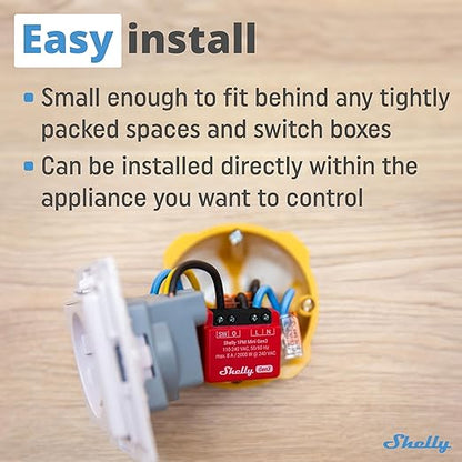 Shelly 1PM Mini Gen3 | WiFi Smart Switch Relay, 1 Channel 8A - Image 4