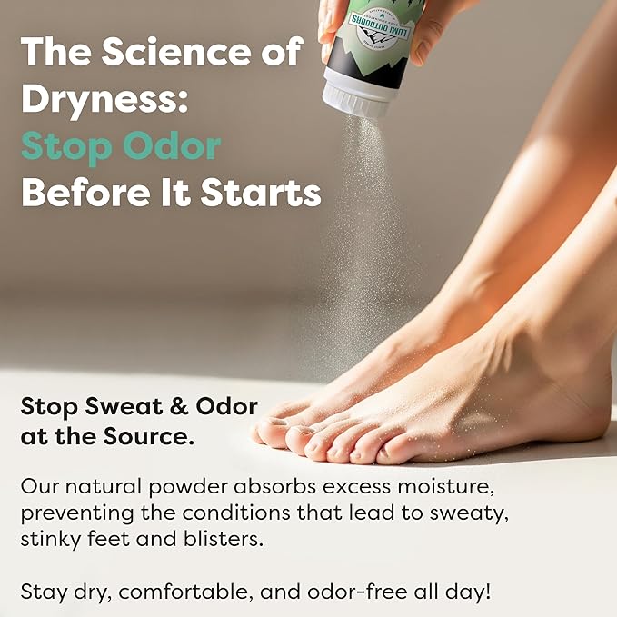 Lumi Outdoors Natural Shoe Deodorizer Spray and Foot Powder Bundle - Image 4