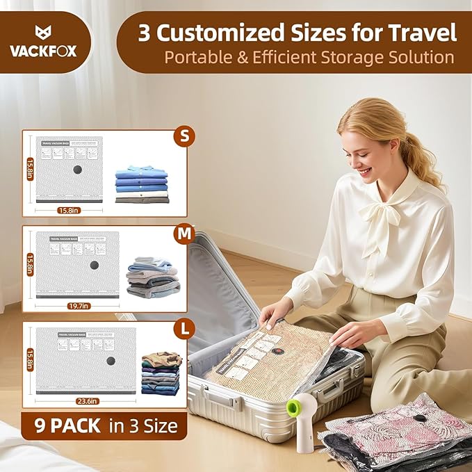 VACKFOX Travel Vacuum Storage Bags - Image 2