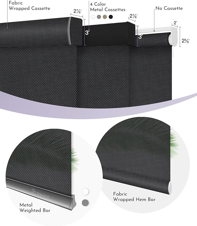 Graywind Motorized Solar Shades Light Filtering Mesh Shade Compatible - Image 6