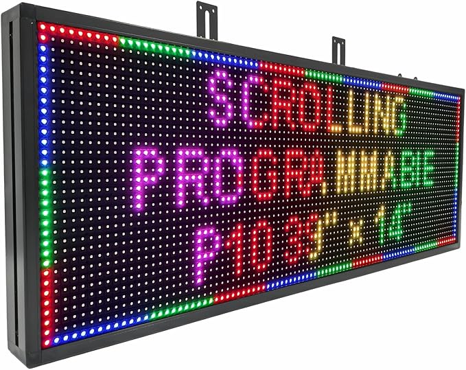 P10 LED Signs, Scrolling Led Programmable Sign Display 39"x14", WiFi Control by YiAegisyn