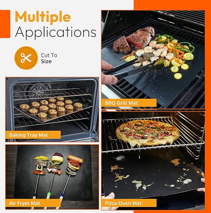 2 Pack Large Thick Heavy Duty Non Stick Teflon Oven Liners Mat, - Image 8
