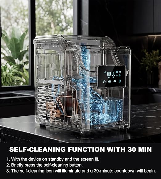 Nugget Ice Makers Countertop, Portable Pebble Ice Machine - Image 3