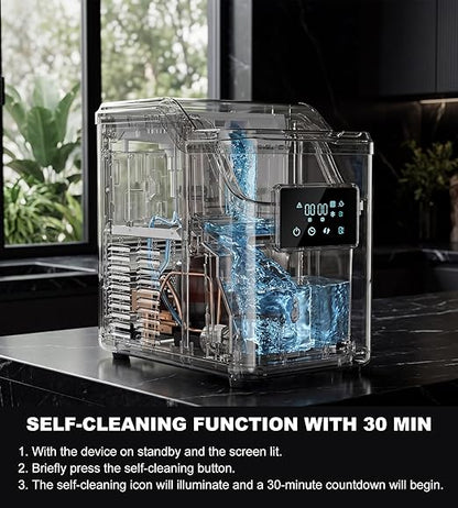 Nugget Ice Makers Countertop, Portable Pebble Ice Machine - Image 3