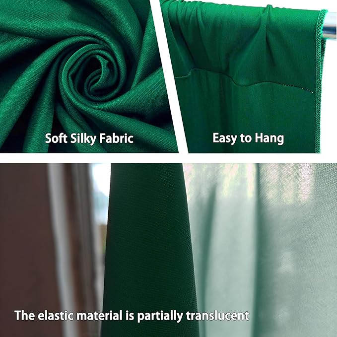 10 x 10 Feet Green Backdrop Curtain for Partie, Background Curtains for Photo...