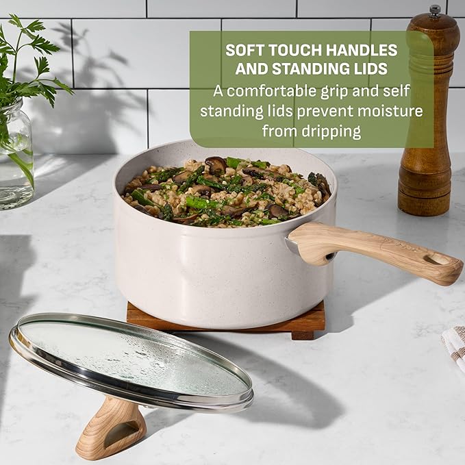 T-Fal Revive Ceramic Nonstick Cookware Set, Oven Safe Up to 350ºF, Includes - Image 7