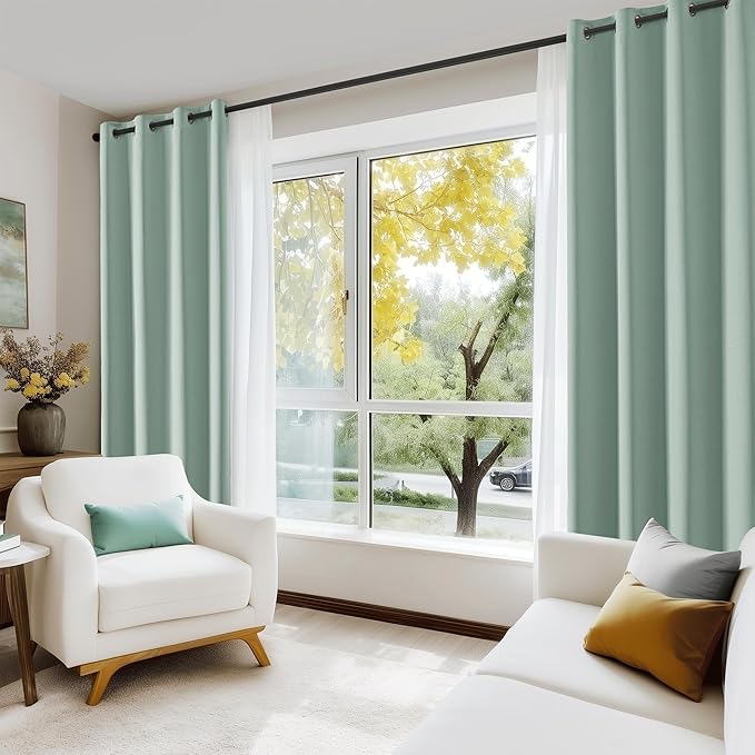 Beauoop 100% Blackout Curtains 54 Inch Long 2 Panels - Image 5