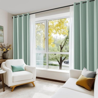 Beauoop 100% Blackout Curtains 54 Inch Long 2 Panels - Image 5