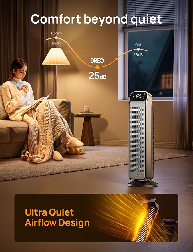 DREO Space Heater Indoor, 3 Modes, Overheating & Tip-Over Protection, Electric - Image 6