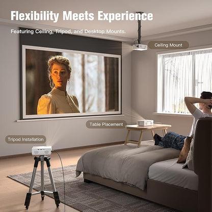 AuKing Projector, 2025 Upgraded Mini Projector, Full HD 1080P Home Theater - Image 6