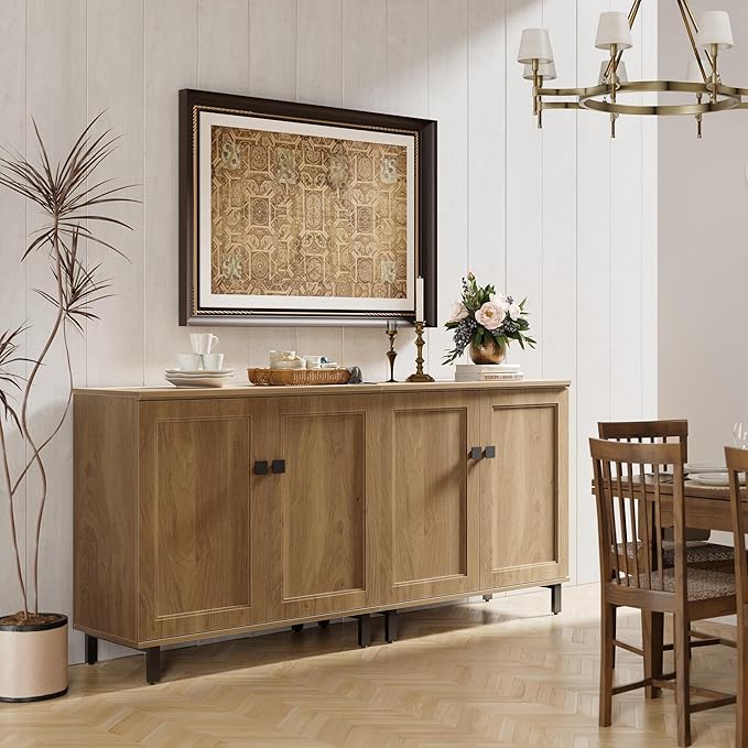 Buffet Sideboard Cabinet Farmhouse Modern 2 in 1 Storage Cabinet - Image 2