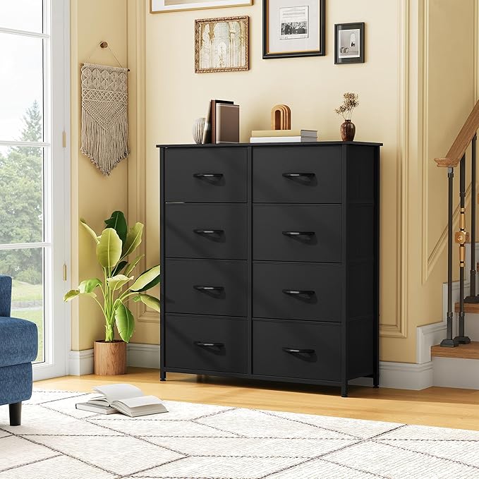 DWVO Fabric Dresser for Room, Tall Storage 8 Drawers, Storage Drawer Organizer - Image 2