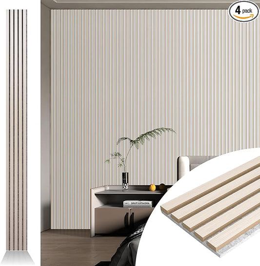 Art3d 4pcs-107 x 8in Slat Acoustic Panel by Art3d