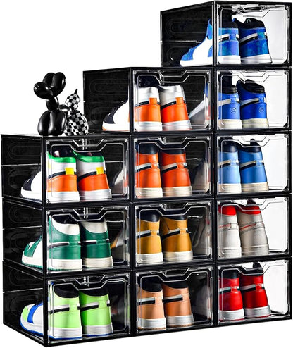 12 Pack Stackable Shoe Storage Organizer by Stebopum
