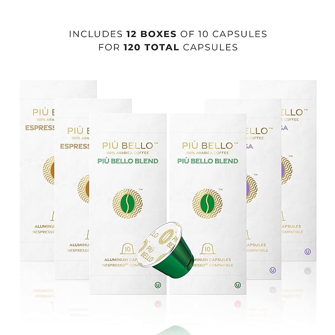 Piu Bello Espresso Coffee Pods for Nespresso Original Machines – Light Roast - Image 2