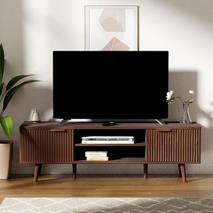YLGJ&TIDY Modern Wood TV Stand Up to 60'', Universal Entertainment Center - Image 2
