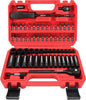 64-Piece 1/4" Drive Impact Socket Wrench Driver-Bits Set, Cr-V Metric by SEDY