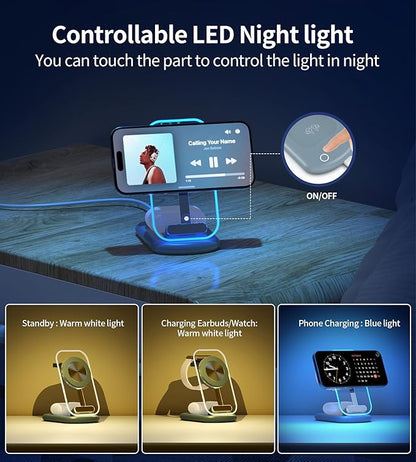 3 in 1 Magnetic Wireless Charging Station - Image 2