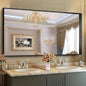 CIRCUMI Black Bathroom Mirror, Brushed Finish, Tempered Glass, Large Mirror by CIRCUMIMirror