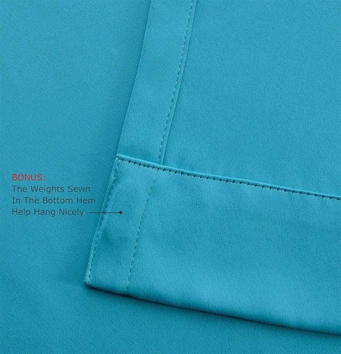 MIUCO Room Darkening Thermal Insulated Grommet Window Blackout Curtains Panels - Image 5