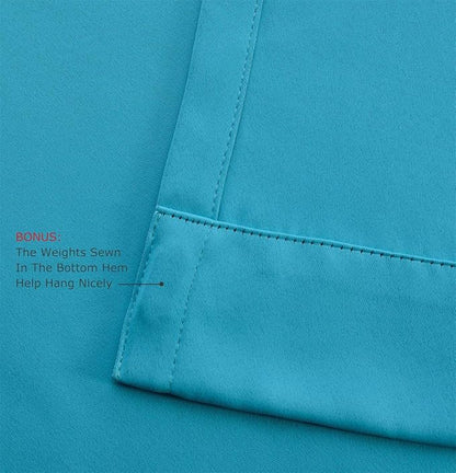 MIUCO Room Darkening Thermal Insulated Grommet Window Blackout Curtains Panels - Image 5