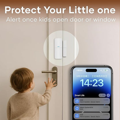 tolviviov WiFi Smart Door/Window Alarm System 8-Piece Kit – App Alerts - Image 4