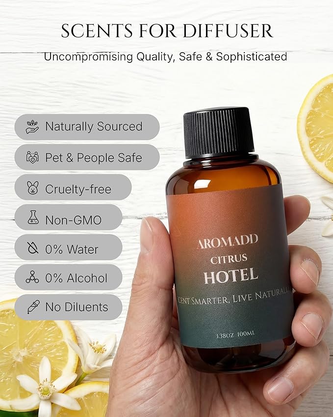 Aromadd Citrus Hotel Diffuser Oil Inspired by Luxury Hotel Scent, Essential Oils - Image 4